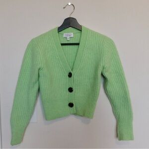& Other Stories green wool cardigan sweater